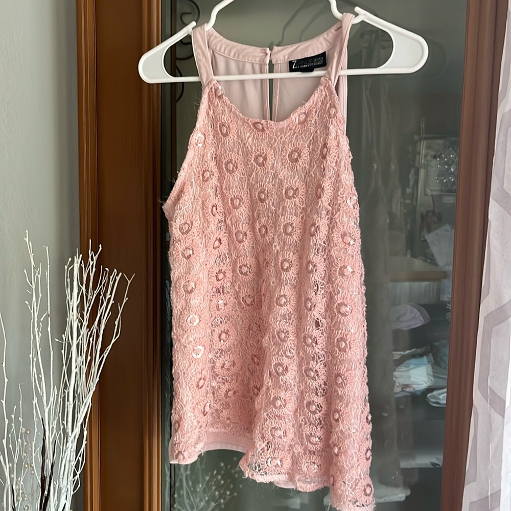 Lace overlay top
